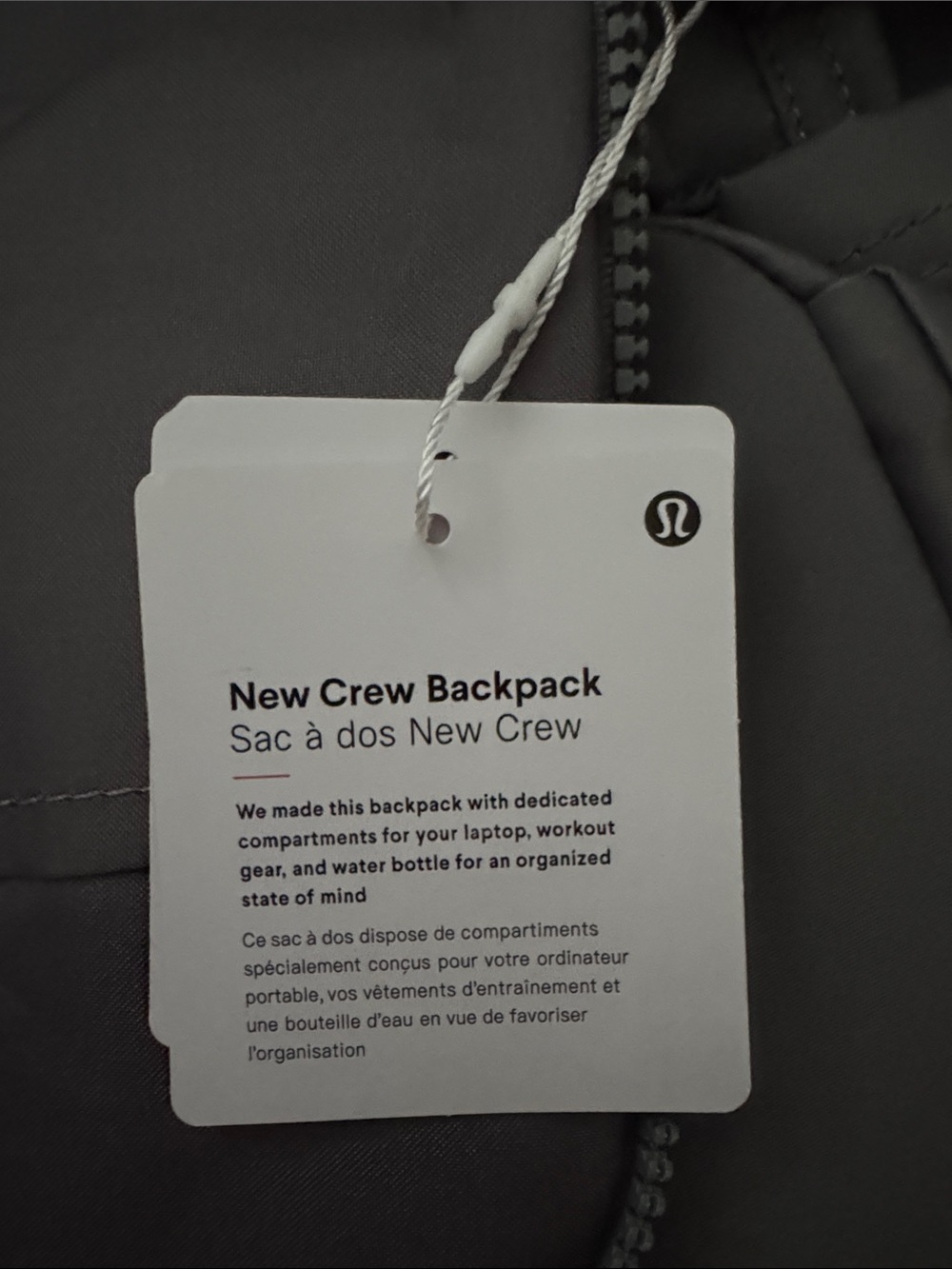 lululemon New Crew Backpack 22L Gery Backpack - Picture 5 of 5